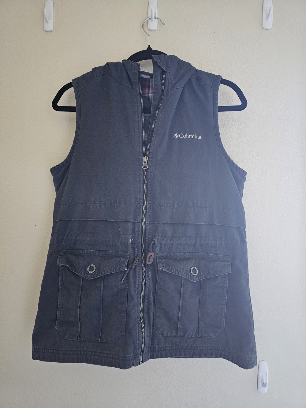 Columbia Dark Blue Hooded Vest